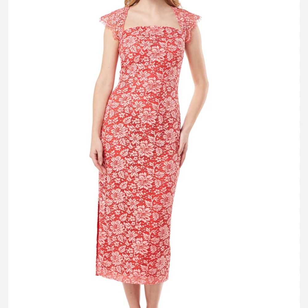 JS Collections Scarlet Lace Midi Dress